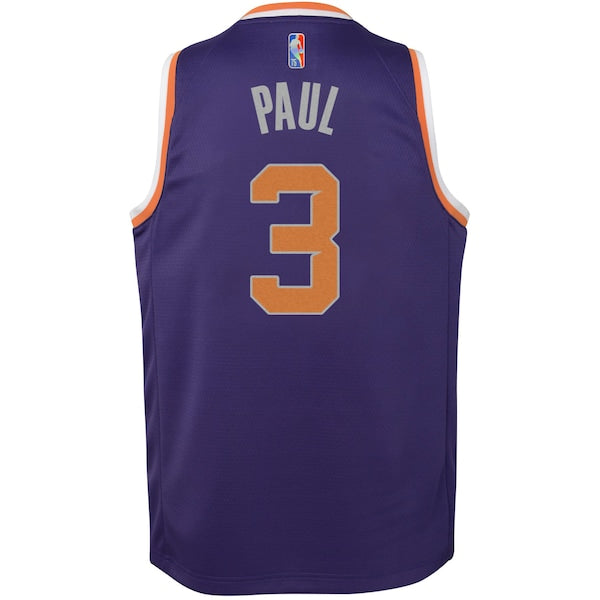 Chris Paul Phoenix Suns Nike Youth 2021/22 Diamond Swingman Jersey - Icon Edition - Purple - Image 2