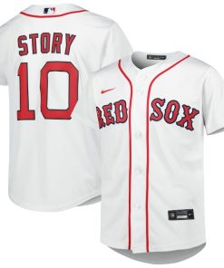 Alternative view of Trevor Story Boston Red Sox Nike Youth Alternate Replica Player Jersey - White/Red