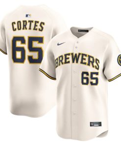 Nestor Cortes Milwaukee Brewers Nike Home Limited Player Jersey - Cream