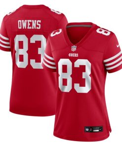 Alternative view of Terique Owens San Francisco 49ers Nike Women's Team Game Jersey -  Scarlet