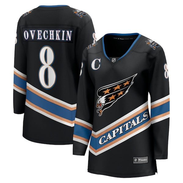 Alexander Ovechkin Washington Capitals Women's Alternate 50th Anniversary Premier Breakaway Player Jersey - Black/Navy/White