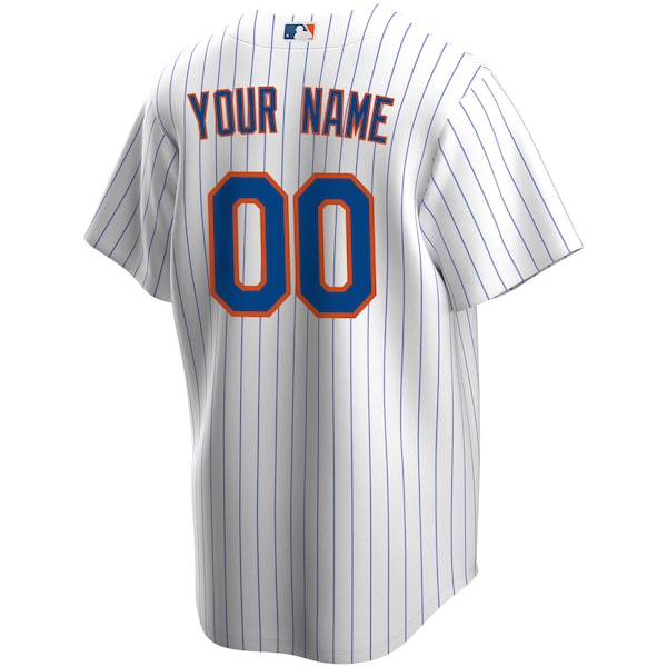 New York Mets Nike Home Replica Custom Jersey - White - Image 4