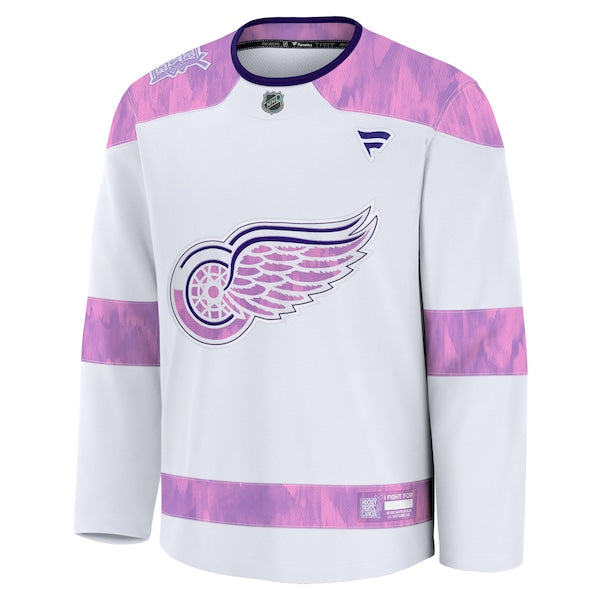 Detroit Red Wings 2024 Hockey Fights Cancer Practice Jersey - White - Image 2