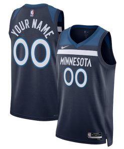 Minnesota Timberwolves Nike Unisex Swingman Custom Jersey Navy - Icon Edition