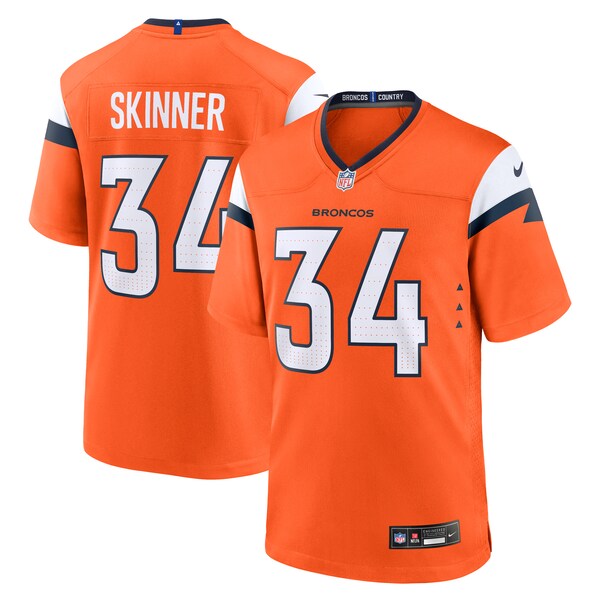 JL Skinner Denver Broncos Nike Team Game Jersey - Orange