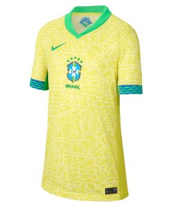 Alternative view of Brazil National Team Nike Youth 2024 Home Stadium Replica Jersey?¨C Yellow
