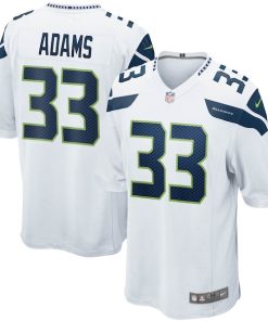 Alternative view of Jamal Adams Seattle Seahawks Nike Game Jersey - White/Navy
