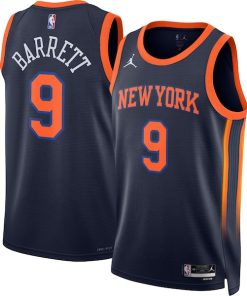 RJ Barrett New York Knicks Jordan Brand Unisex Swingman Jersey - Statement Edition - Navy