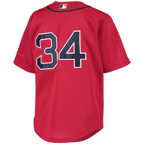David Ortiz Boston Red Sox Youth Cooperstown Collection Batting Practice Jersey - Red - Image 3