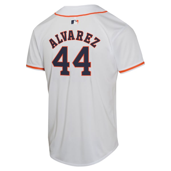 Yordan Alvarez Houston Astros Nike Youth Home Game Player Jersey - White - Image 3