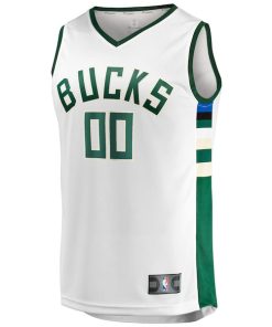 Alternative view of Milwaukee Bucks  Youth Fast Break Replica Custom Jersey - Association Edition - White