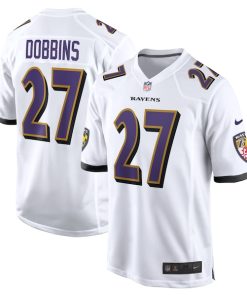 Alternative view of J.K. Dobbins Baltimore Ravens Nike Game Jersey - White