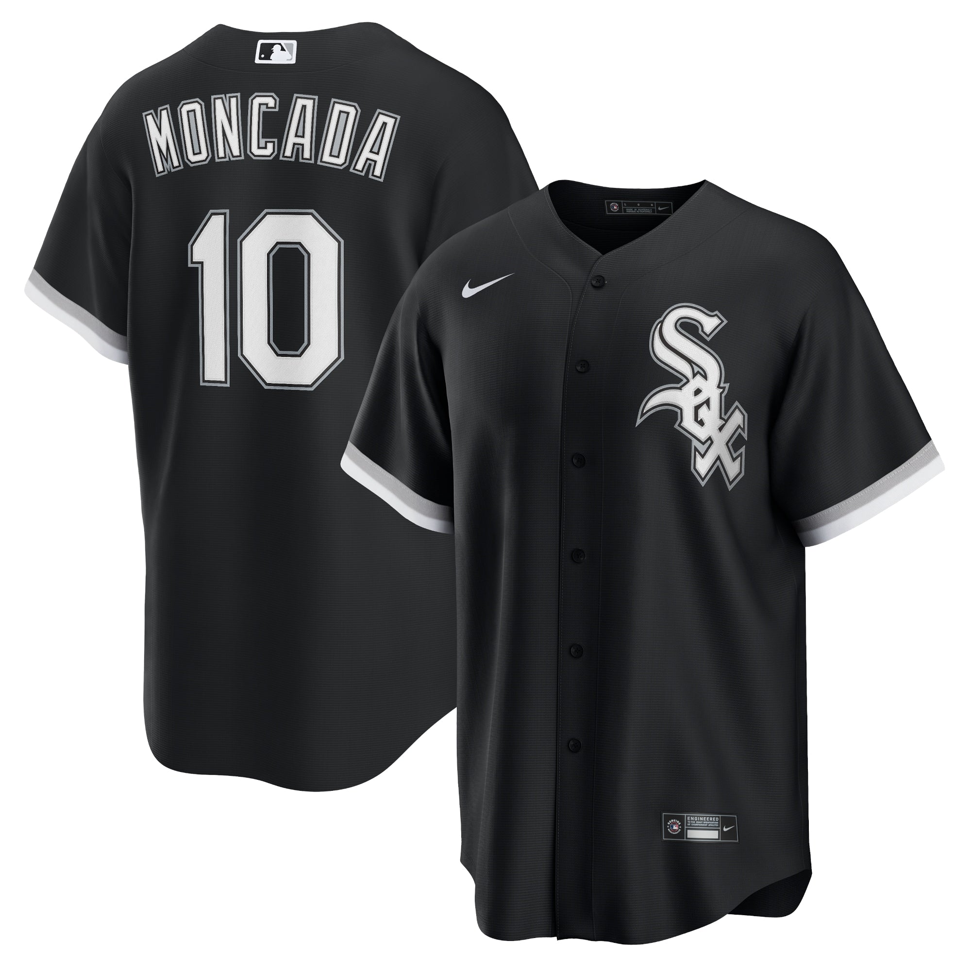 Yoan Moncada Chicago White Sox Nike Alternate Replica Player Name Jersey - Black/White - Image 5