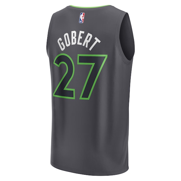 Rudy Gobert Minnesota Timberwolves Fast Break Replica Player Jersey - Statement Edition - Black - Image 3
