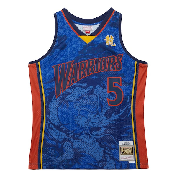 Baron Davis Golden State Warriors 2006/07 Hardwood Classics Asian Heritage 6.0 Swingman Throwback Player Jersey - Royal - Image 2