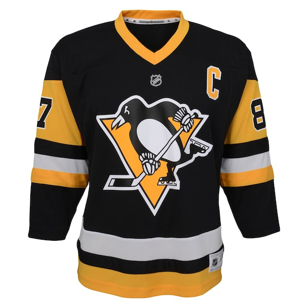 Sidney Crosby Pittsburgh Penguins Youth Captain Patch Home Replica Player Jersey - Black - Image 2