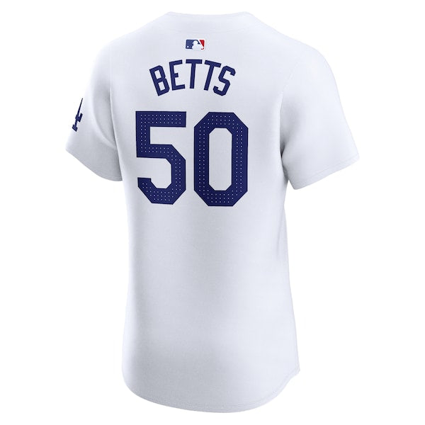 Mookie Betts Los Angeles Dodgers Nike Home Elite Player Jersey - White - Image 3