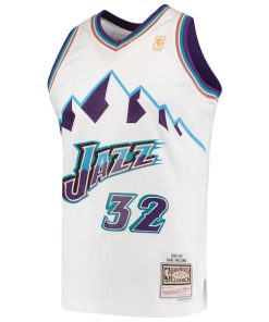 Alternative view of Karl Malone Utah Jazz 1996/97 Hardwood Classics Swingman Jersey - White