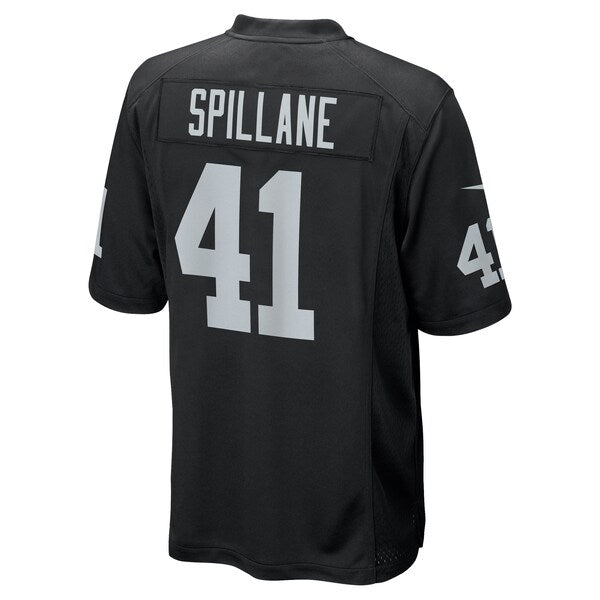 Robert Spillane Las Vegas Raiders Nike Game Player Jersey - Black - Image 3