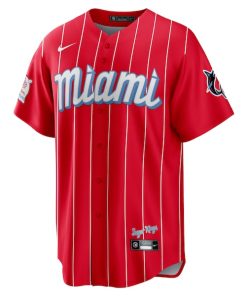 Alternative view of Miami Marlins Nike City Connect Replica Jersey - Red