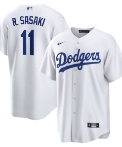R¨­ki Sasaki Los Angeles Dodgers Nike Home Replica Jersey - White