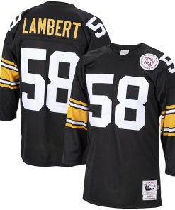 Jack Lambert Pittsburgh Steelers 1975 Authentic Throwback Retired Player Jersey - Black