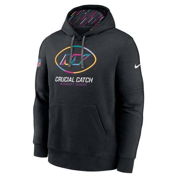 New York Jets Nike 2024 NFL Crucial Catch Club Pullover Hoodie - Black - Image 2