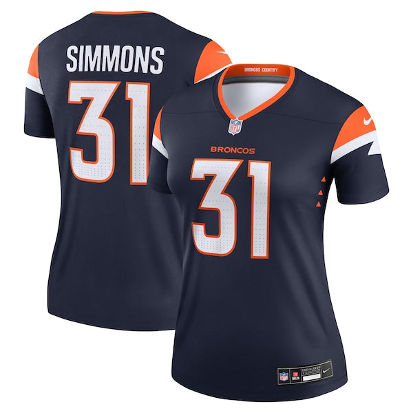 Justin Simmons Denver Broncos Nike Women's Alternate Legend Jersey - Navy - Image 2