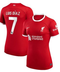 Luis Diaz Liverpool Nike Women's 2023/24 Home Replica Player Jersey - Red