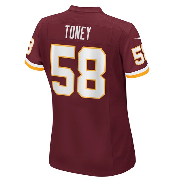 Shaka Toney Washington Football Team Nike Women's Game Jersey - Burgundy - Image 3