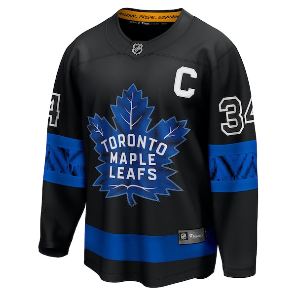 Auston Matthews Toronto Maple Leafs C Premier Breakaway Player Jersey - Black/White - Image 3