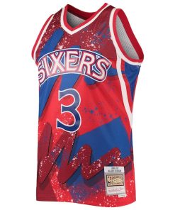 Alternative view of Allen Iverson Philadelphia 76ers Hardwood Classics 1996/97 Hyper Hoops Swingman Jersey - Red