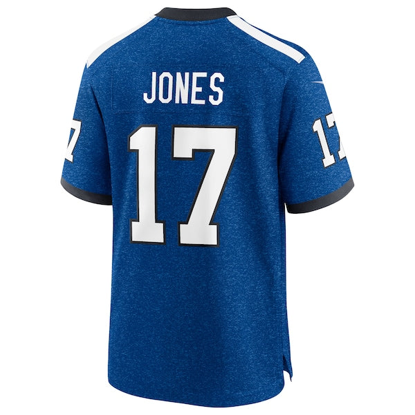 Daniel Jones Indianapolis Colts Nike Alternate 2 Indiana Nights Game Jersey - Heather Royal/Royal - Image 4