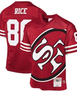 Jerry Rice San Francisco 49ers  Youth 1990 Throwback Fashion Jersey - Scarlet