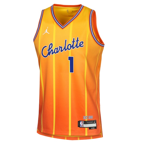 LaMelo Ball Charlotte Hornets Nike Youth 2025/26 City Edition Swingman Jersey - Orange - Image 3