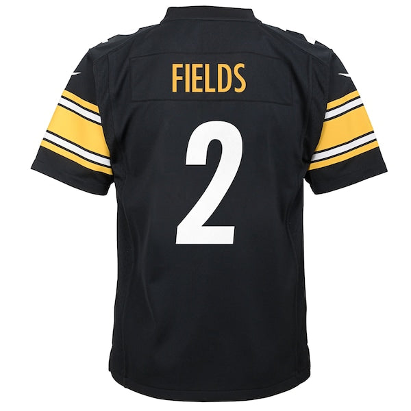 Justin Fields Pittsburgh Steelers Nike Youth Team Game Jersey - Black - Image 3