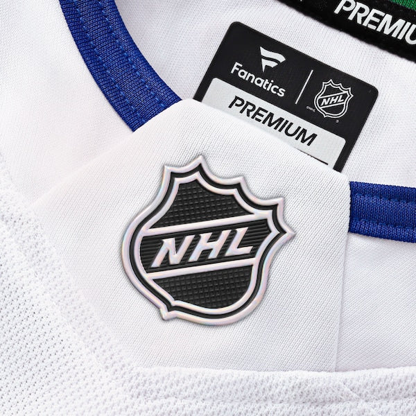 Vancouver Canucks Away Premium Custom Jersey - White/Blue - Image 6