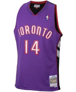 Alternative view of Muggsy Bogues Toronto Raptors 2001/02 Hardwood Classics Swingman Jersey - Purple