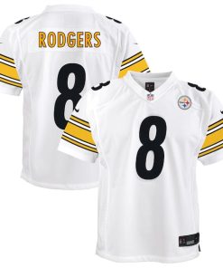 Alternative view of Aaron Rodgers Pittsburgh Steelers Nike Youth  Game Jersey?¨C White/Black