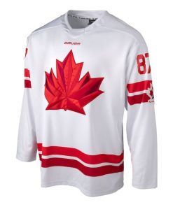 Alternative view of Men's Sidney Crosby White Hockey Canada 2026 Replica Jersey - White