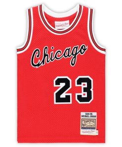 Alternative view of Michael Jordan Chicago Bulls Toddler Hardwood Classics 1984/85 Authentic Swingman Jersey - Red