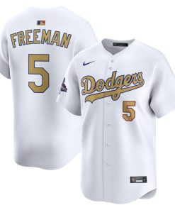 Freddie Freeman Los Angeles Dodgers Nike 2025 Gold Collection Limited Jersey ¨C White