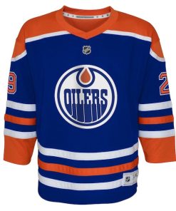 Alternative view of Leon Draisaitl Edmonton Oilers Youth Home Replica Player Jersey - Royal