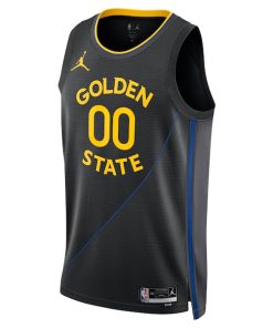 Alternative view of Golden State Warriors Jordan Brand Unisex 2024/25 Custom Swingman Jersey - Statement Edition - Black