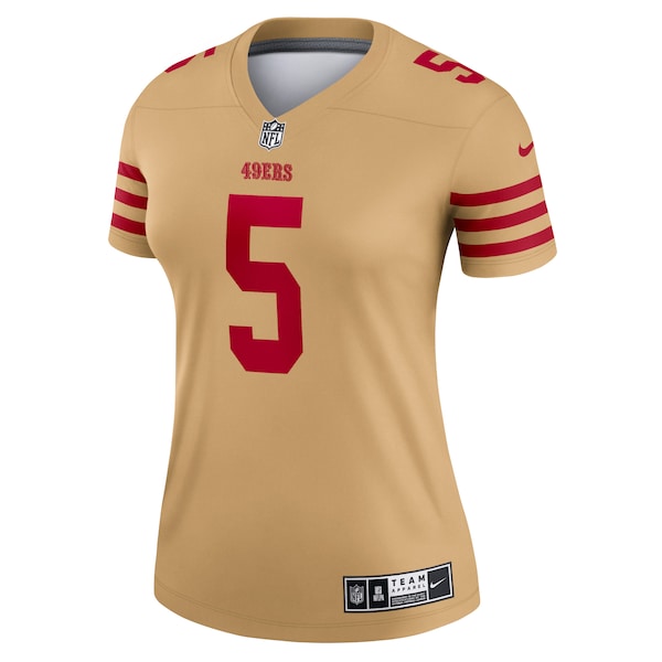 Trey Lance San Francisco 49ers Nike Women's Team Inverted Legend Jersey - Gold - Image 2
