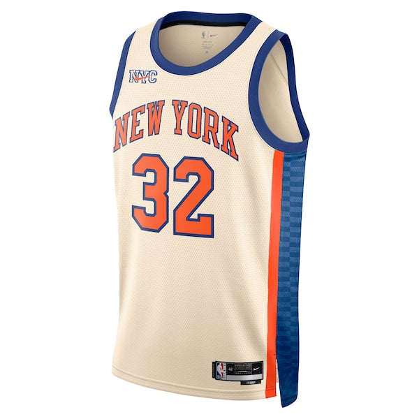 Karl-Anthony Towns New York Knicks Nike Unisex 2025/26 Swingman Jersey - Cream - City Edition - Image 2
