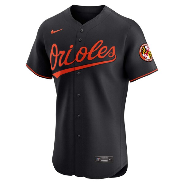 Baltimore Orioles Nike Alternate Vapor Premier Elite Patch Jersey - Black - Image 3