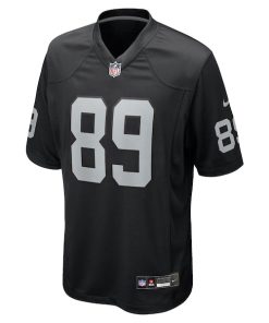 Alternative view of Brock Bowers Las Vegas Raiders Nike Youth Team Game Jersey - Black