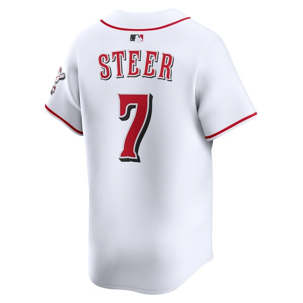 Spencer Steer Cincinnati Reds Nike Alternate Limited Player Jersey - White - Image 3