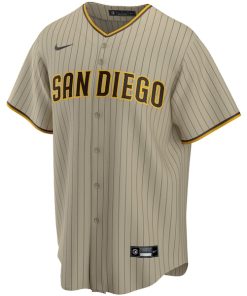Alternative view of Manny Machado San Diego Padres Nike Alternate Replica Player Jersey - Tan
